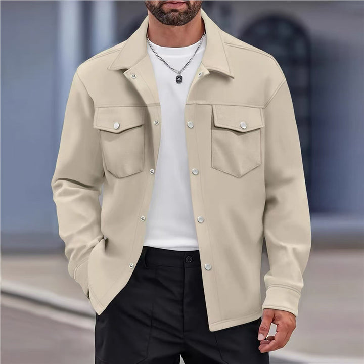 Herren vielseitige Freizeitjacke mit modernen Taschen und Knopfdetails Aliams