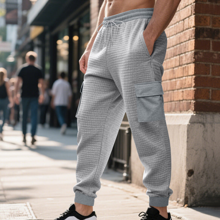 Herren Cargo-Jogginghose mit innovativer Struktur und praktischen Seitentaschen Aliams