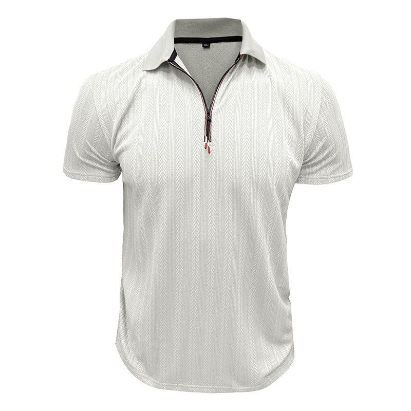 Herren Kurzarm Poloshirt mit hohem Kragen Aliams