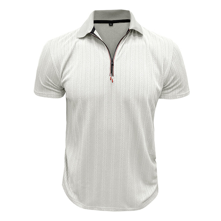 Herren Kurzarm Poloshirt mit hohem Kragen Aliams