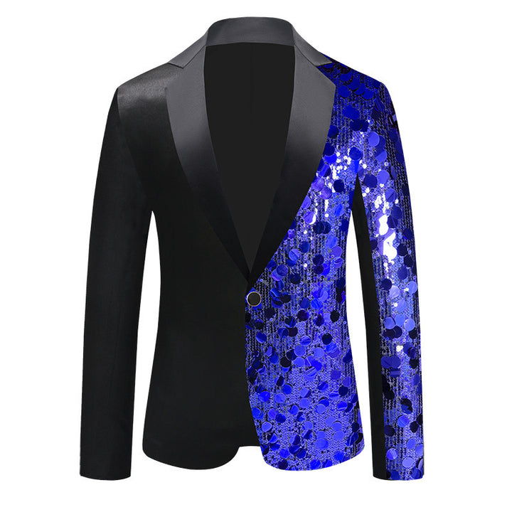 Herren Glitzernder Smokingblazer mit asymmetrischem Design Aliams
