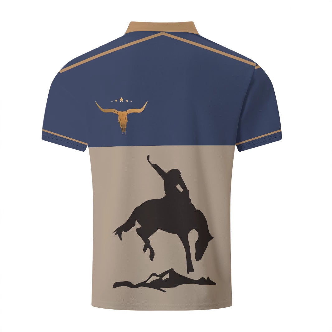 Herren Poloshirt mit modischem Motiv Aliams