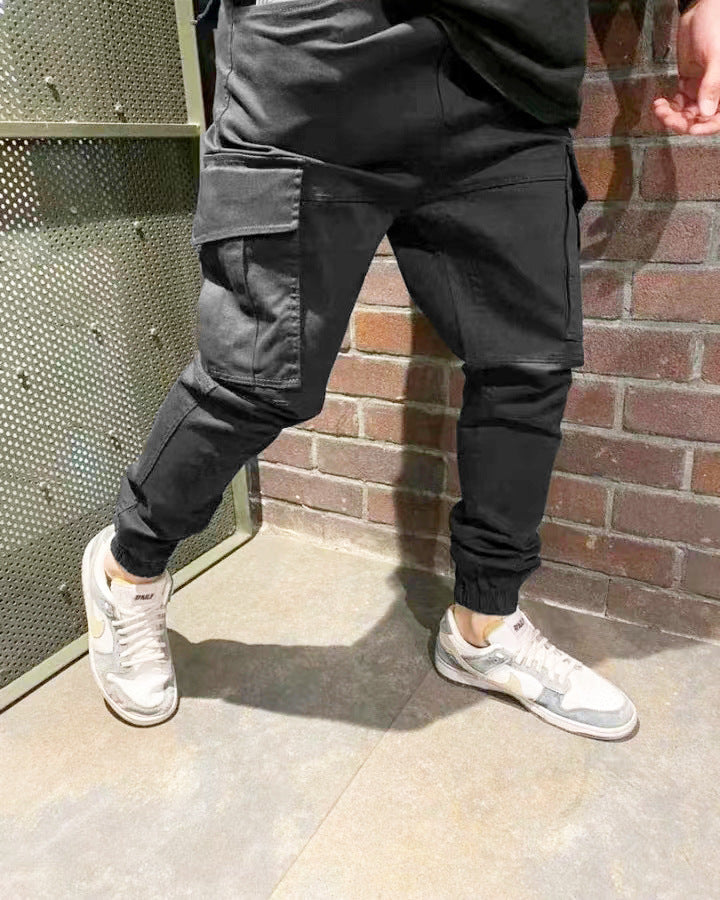 Herren Cargo-Hose mit elastischen Bündchen und praktischen Taschen Aliams