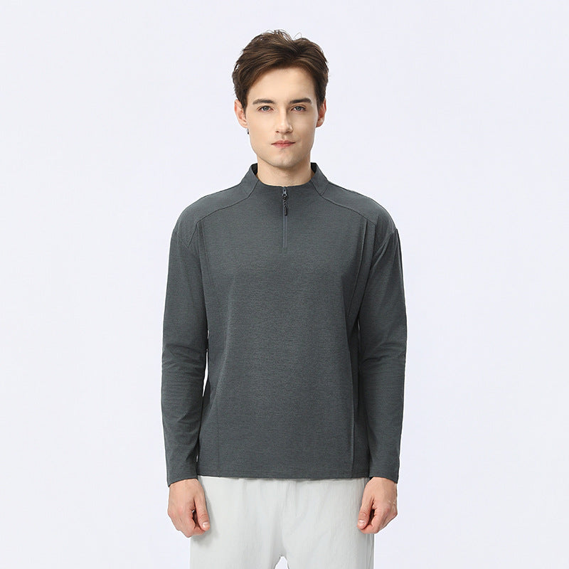 Herren Funktionsshirt mit Reißverschluss und atmungsaktiver Stofftechnologie Aliams