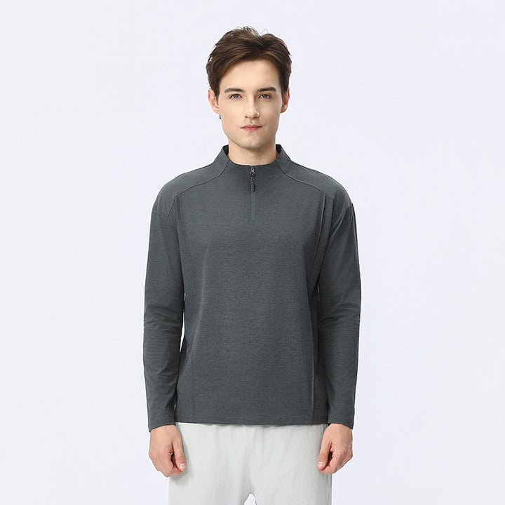 Herren Funktionsshirt mit Reißverschluss und atmungsaktiver Stofftechnologie Aliams