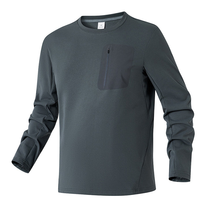 Herren Funktionales Langarmshirt mit praktischer Brusttasche Aliams