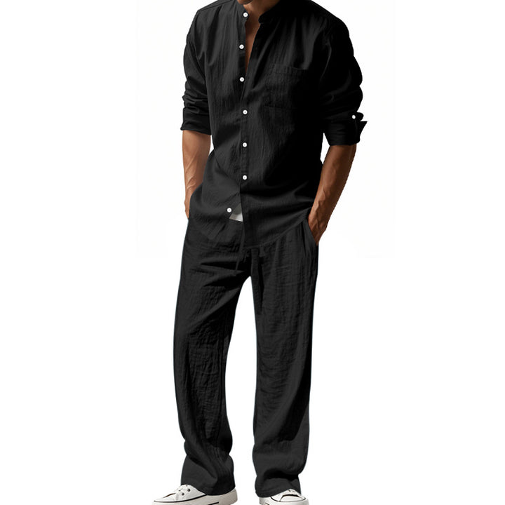 Herren luftiges Hemd- und Hosen-Set Aliams