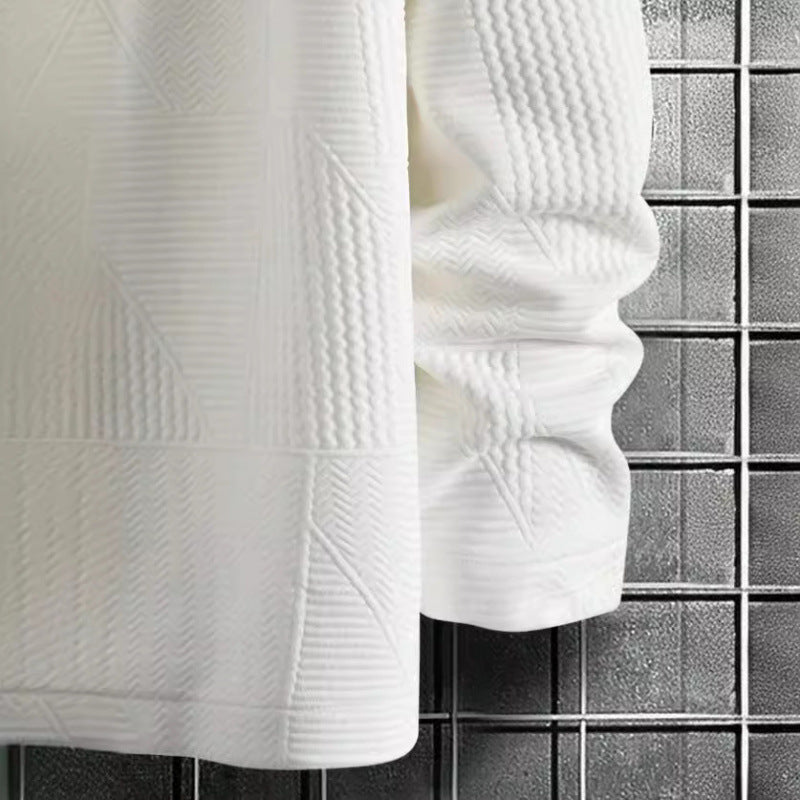 Herren gestepptes Überhemd mit strukturierter Oberfläche Aliams