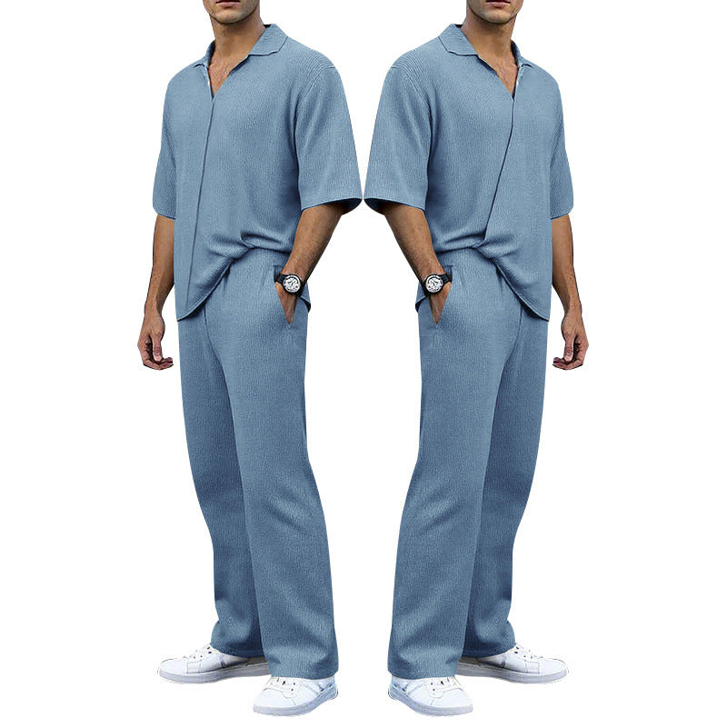 Herren elegantes Freizeit-Outfit aus weichem Strickmaterial mit lässigem Schnitt Aliams