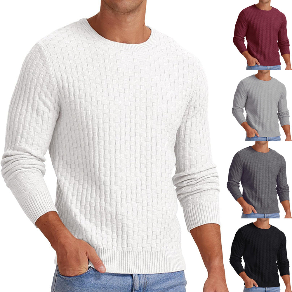 Herren strukturiertes Sweatshirt mit Rundhalsausschnitt und langem Arm Aliams