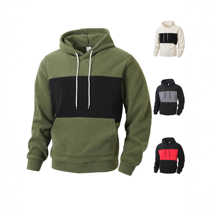 Herren Fleece-Hoodie mit übergroßem Kragen Aliams