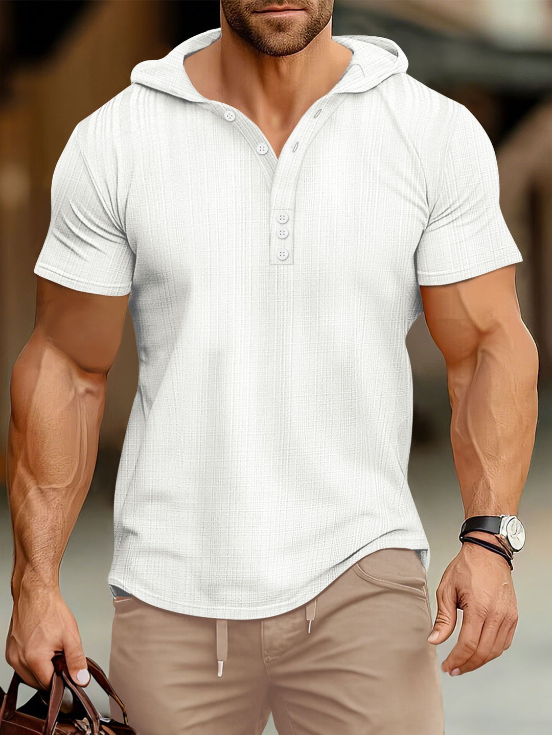 Herren Kurzarm-Hemd Aliams