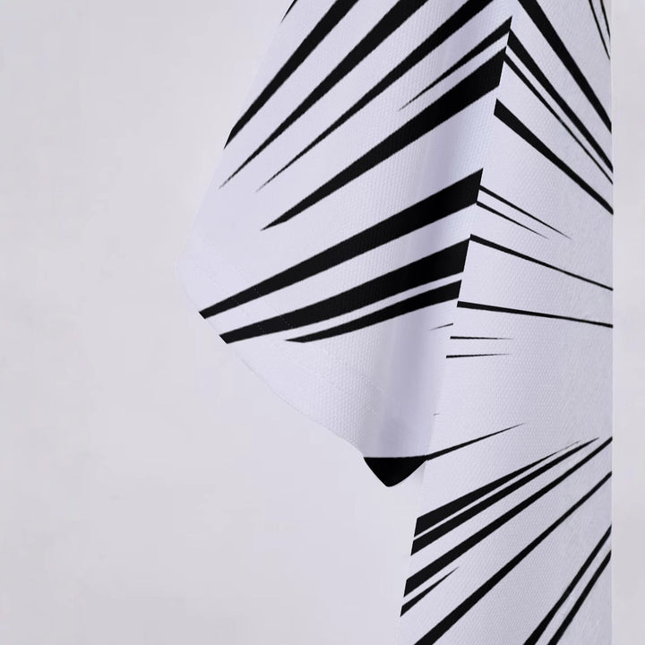 Herren Kurzarm Poloshirt mit dynamischem Strichdesign Aliams