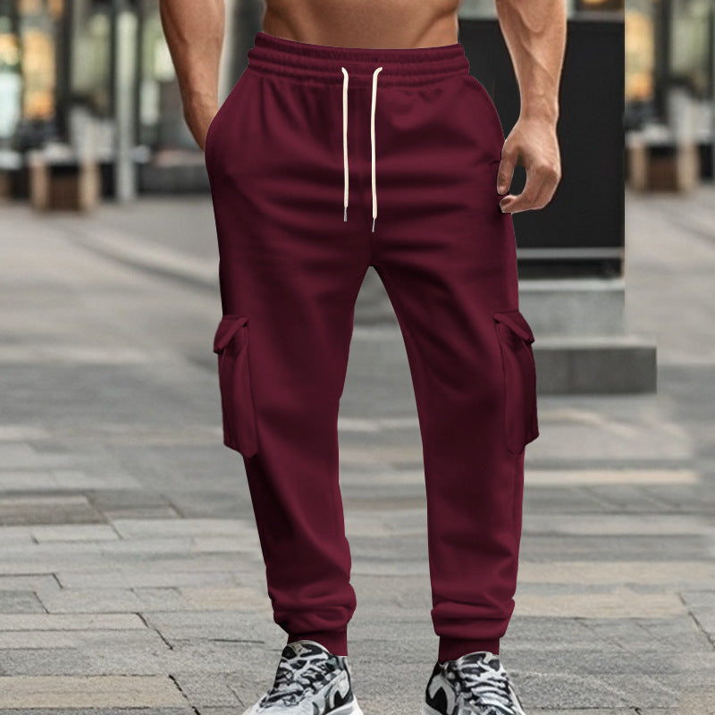 Herren Cargo-Jogginghose mit elastischem Bund und praktischen Taschen Aliams