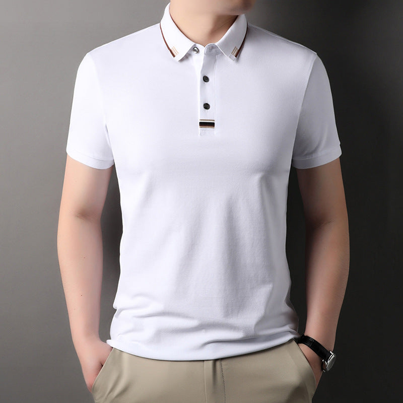 Herren Poloshirt mit strukturierter Piqué-Oberfläche und eleganten Kontrastdetails Aliams