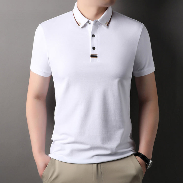 Herren Poloshirt mit strukturierter Piqué-Oberfläche und eleganten Kontrastdetails Aliams