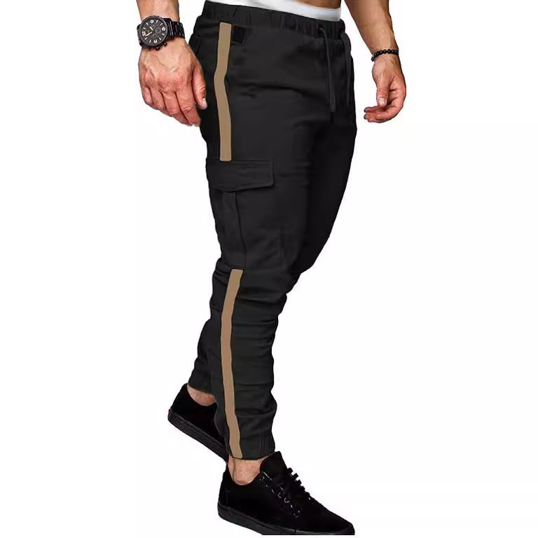 Herren Cargo-Hose mit elastischem Bund und vielseitigen Seitentaschen Aliams