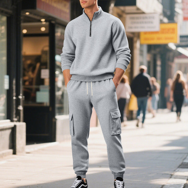 Herren Sportanzug mit Stehkragen und praktischen Taschen Aliams