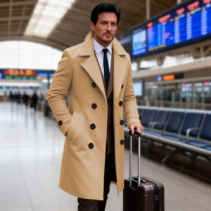 Herren eleganter Doppeltunnelmantel Aliams