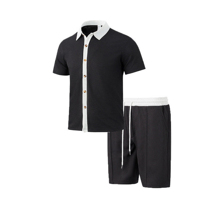 Herren Freizeit Set aus atmungsaktivem Kurzarmhemd und bequemen Shorts Aliams