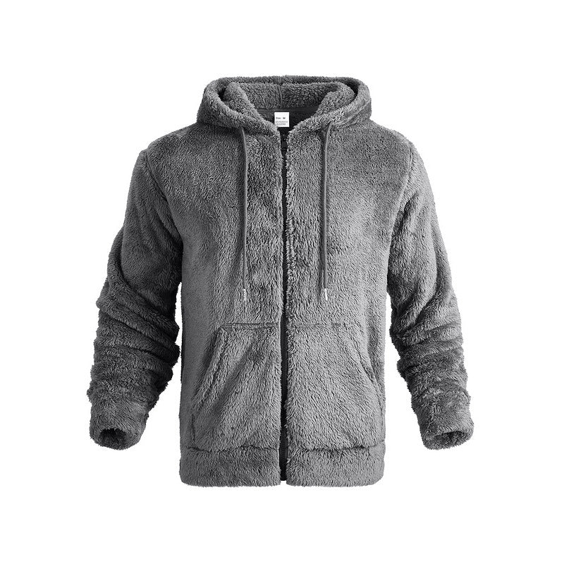 Herren weicher Fleece-Hoodie mit praktischen Taschen und Reißverschluss Aliams
