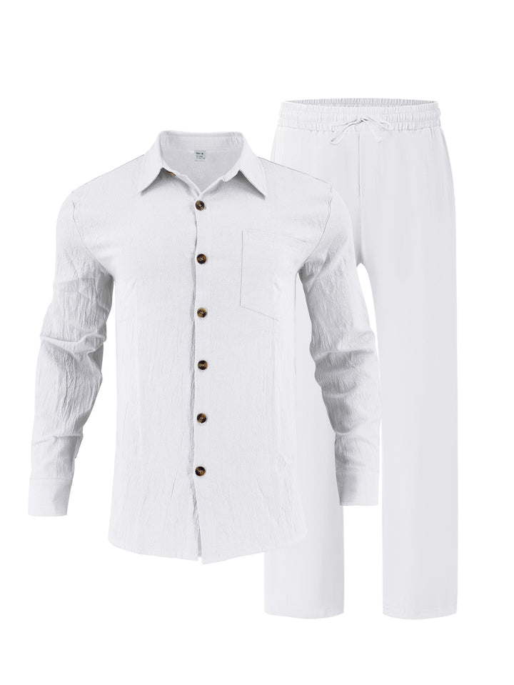 Herren elegante Hemd und Freizeithose Set Aliams