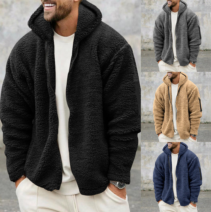 Herren Bequeme Fleecejacke mit hohem Kragen und praktischen Taschen Aliams