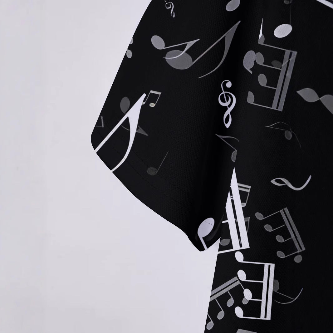 Herren Poloshirt mit musikalischem Druck Aliams