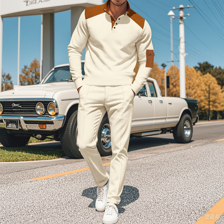 Herren Sportliches Zip-Set mit modischen Akzenten und strukturierter Verarbeitung Aliams