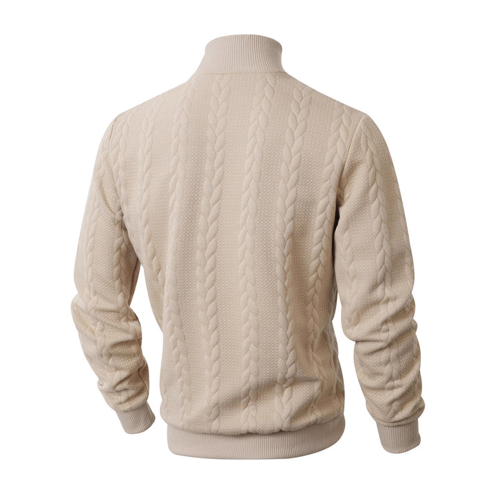 Herren Eleganter Rollkragenpullover mit strukturiertem Muster Aliams