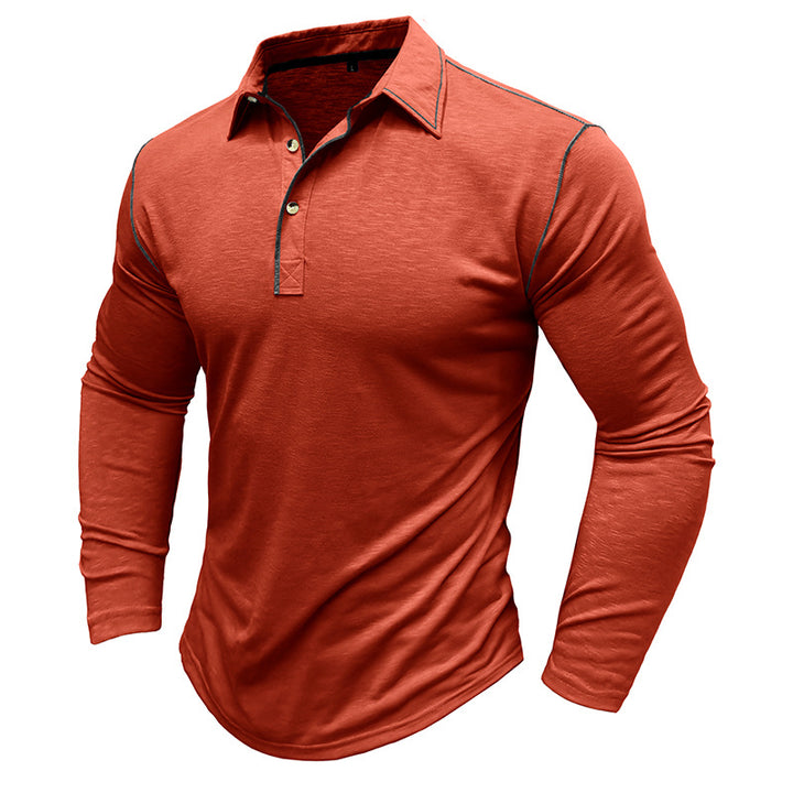 Herren Funktions-Langarmshirt mit modernem Kragen und sportlicher Passform Aliams