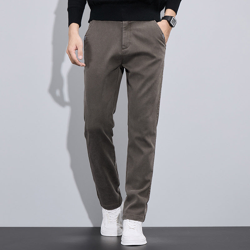 Herren elegante Chino-Pants mit slim-fit Schnitt und vielseitigen Taschen Aliams