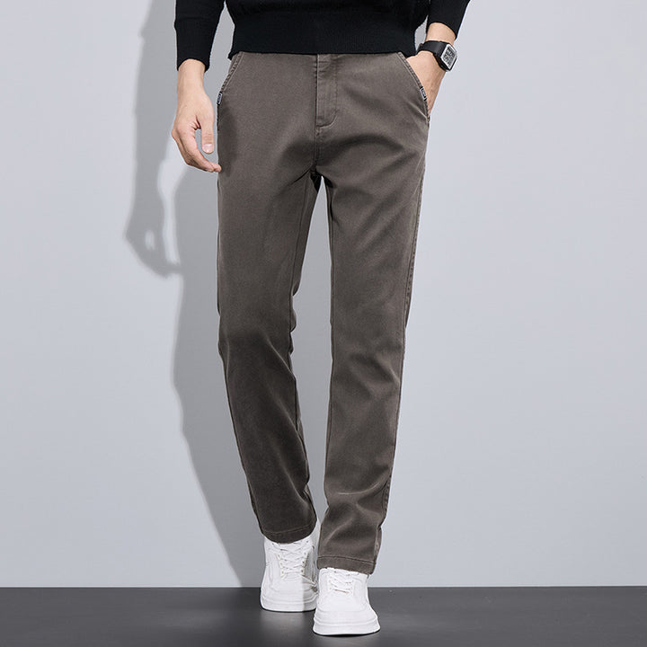 Herren elegante Chino-Pants mit slim-fit Schnitt und vielseitigen Taschen Aliams