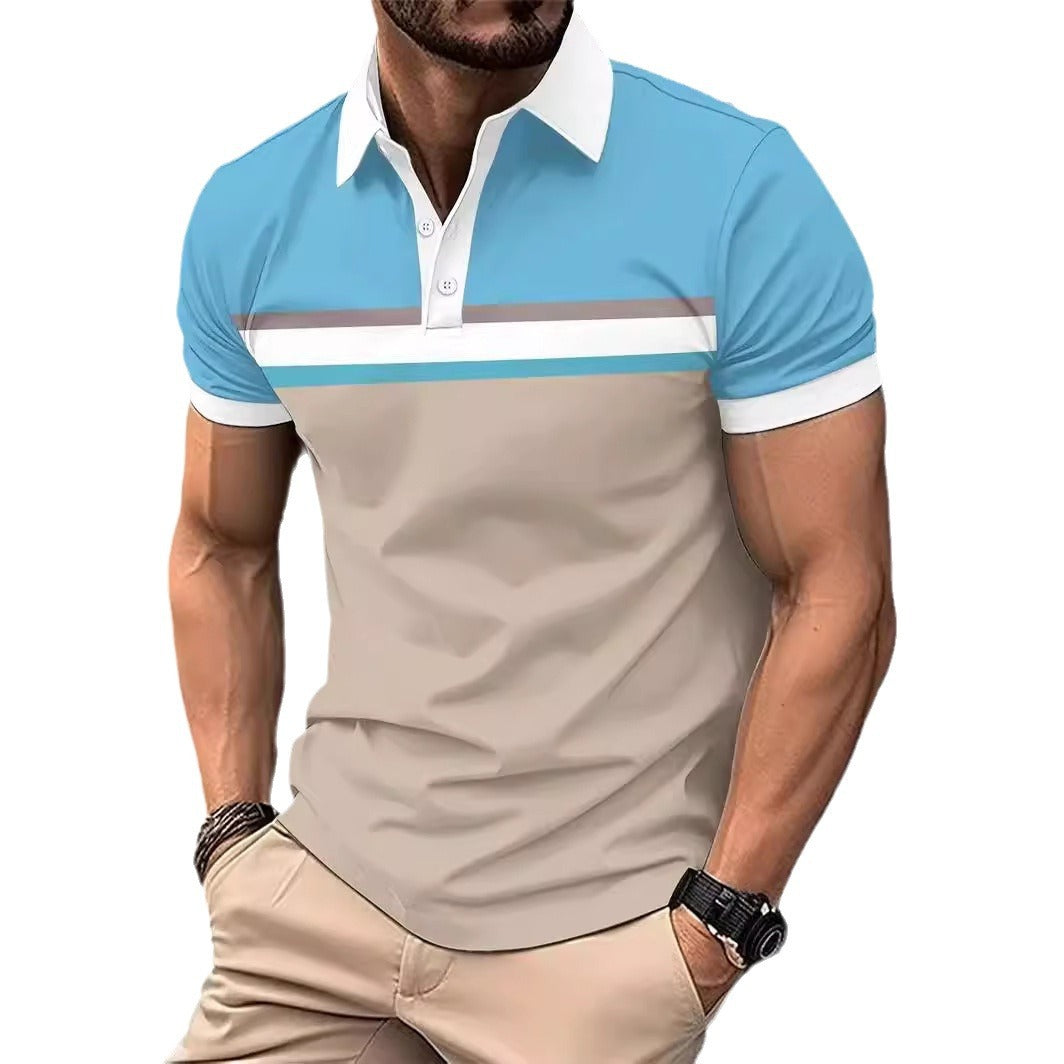 Herren Poloshirt mit modischem Farbblock und hochwertigen Details Aliams