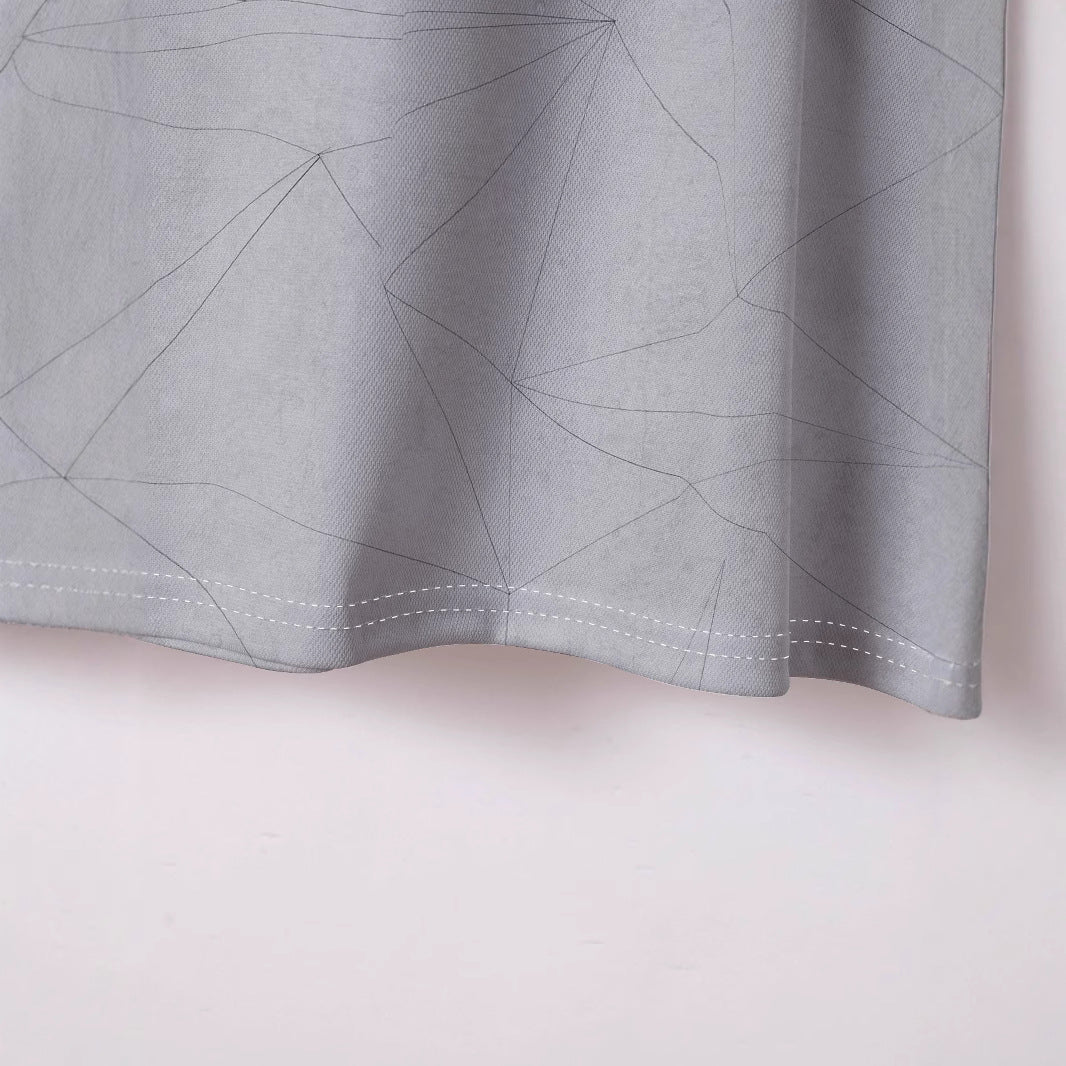 Herren Kurzarm Poloshirt mit modernem geometrischen Muster Aliams