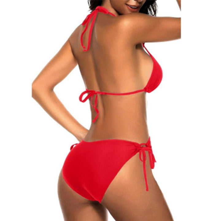 Damen Triangel-Bikini-Set mit Verstellbaren Trägern und Minimalistischem Design Aliams