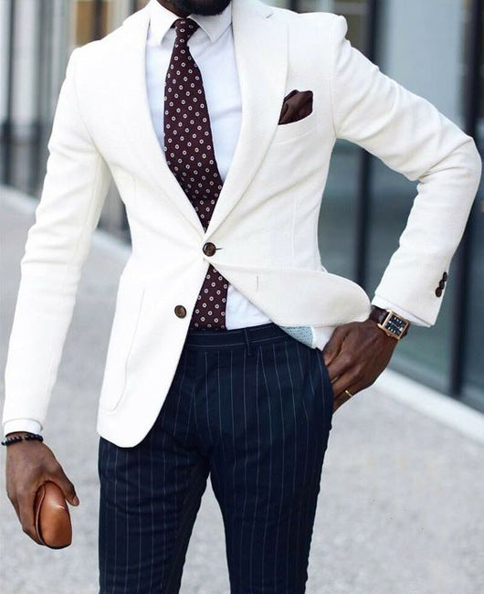 Herren eleganter Leinenblazer mit schmalem Schnitt Aliams