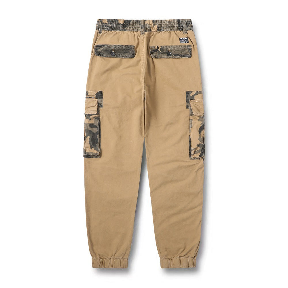 Herren Cargo-Hose mit elastischem Bund und praktischen Reißverschluss-Taschen Aliams