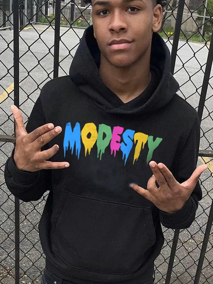 Herren Hoodie mit künstlerischem Farbverlauf und lässigem Schnitt Aliams