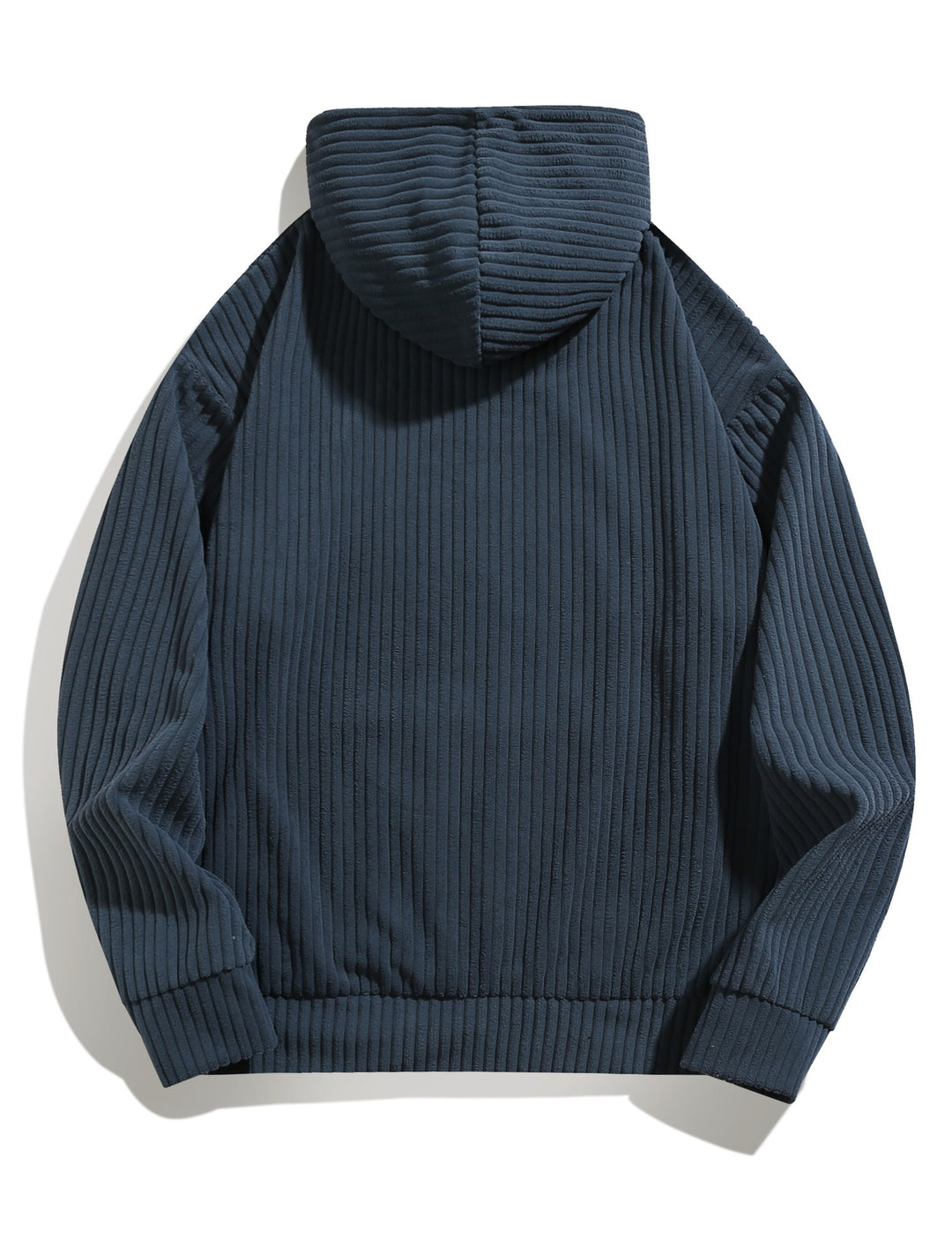 Herren Freizeithoodie mit Rippstruktur und Kängurutasche Aliams