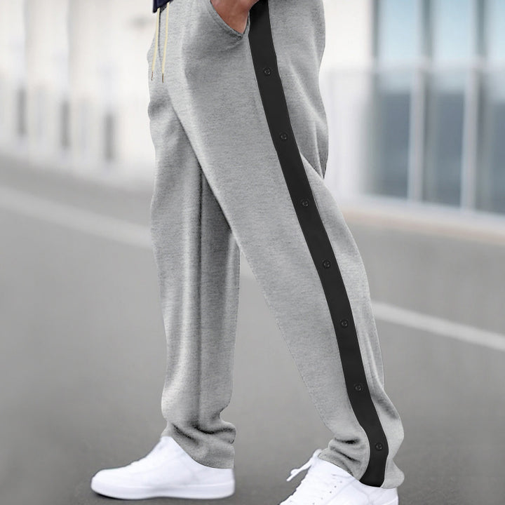 Herren Sportliche Jogginghose mit Druckknopfverschluss und atmungsaktivem Material Aliams
