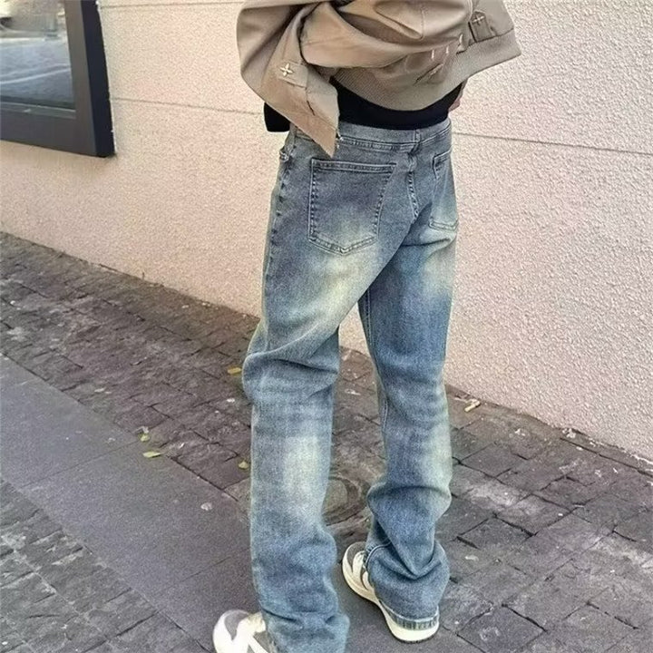 Herren High-Waist Jeans im Used-Look mit lässiger Passform Aliams