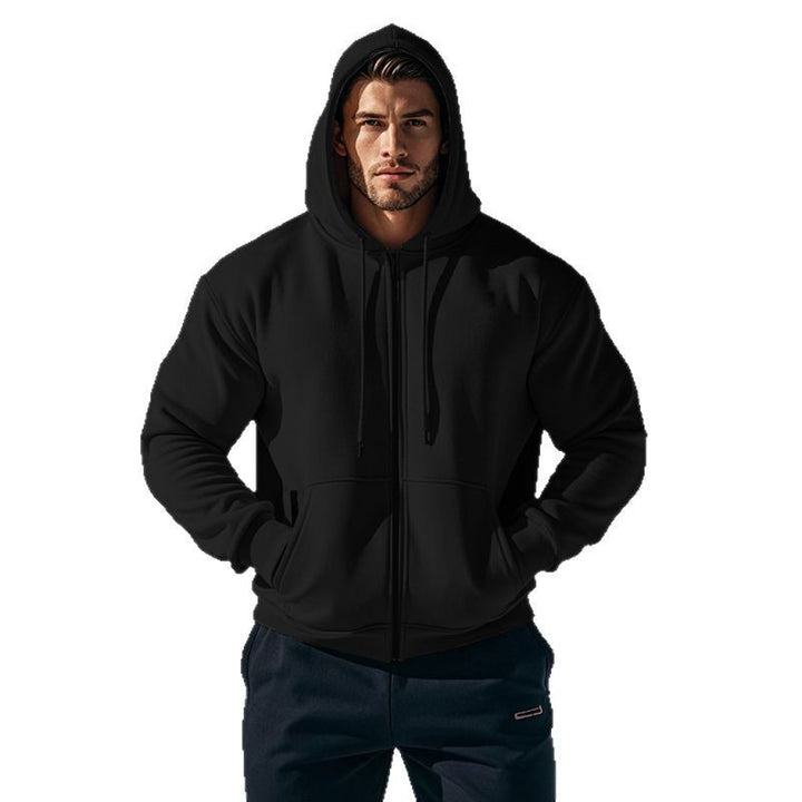 Herren funktionale Kapuzenjacke mit hochschließendem Reißverschluss und praktischen Taschen Aliams