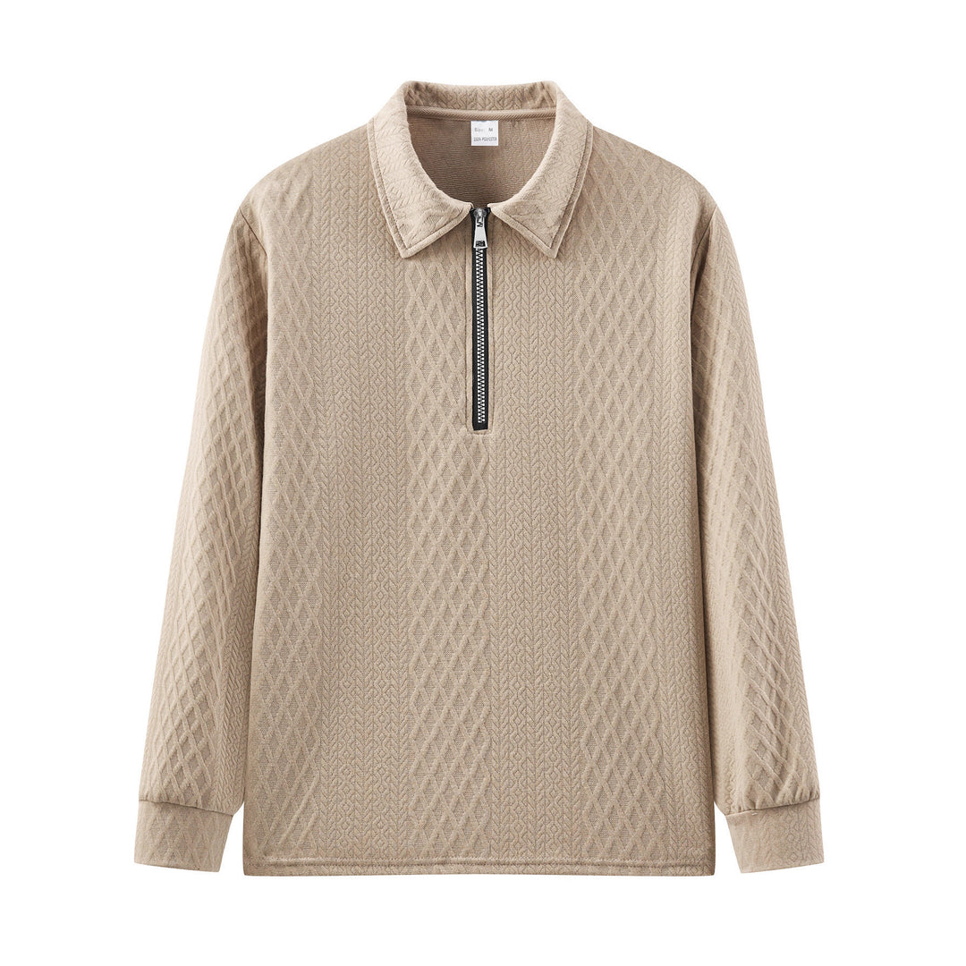 Herren Sweatshirt mit modischem Stehkragen und strukturiertem Design Aliams