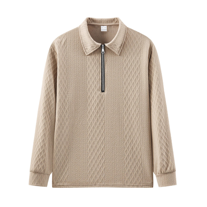 Herren Sweatshirt mit modischem Stehkragen und strukturiertem Design Aliams