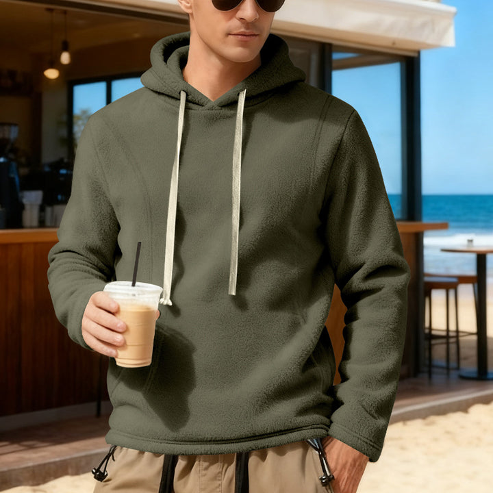 Herren Fleece-Pullover mit Kapuze Aliams