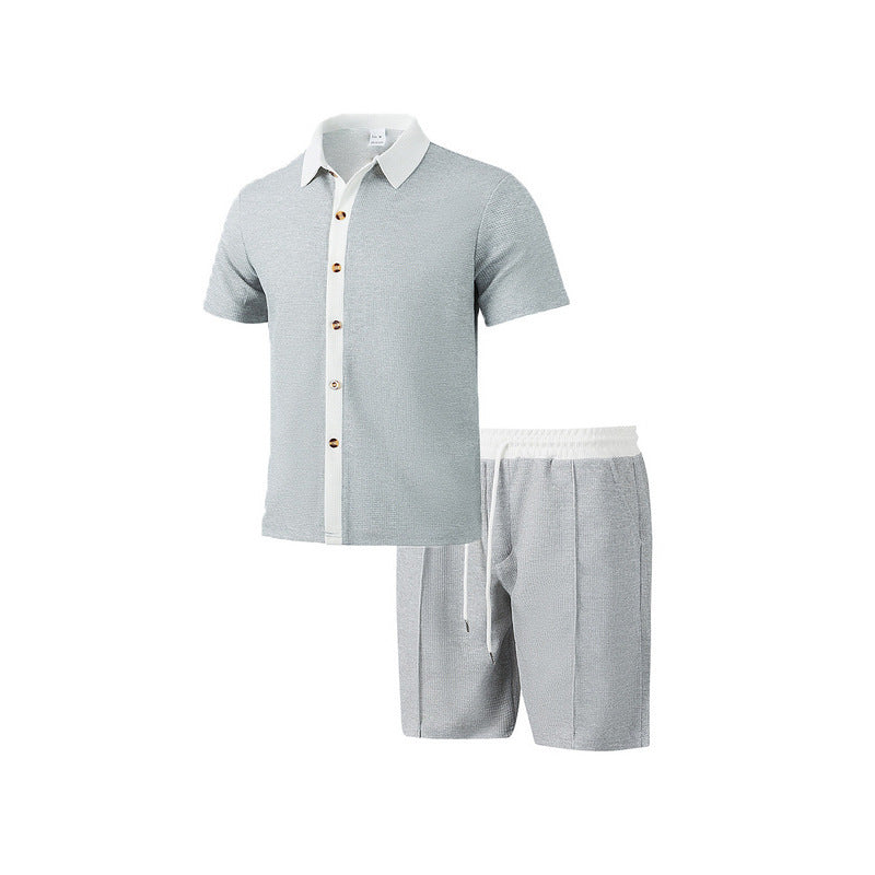 Herren Freizeit Set aus atmungsaktivem Kurzarmhemd und bequemen Shorts Aliams