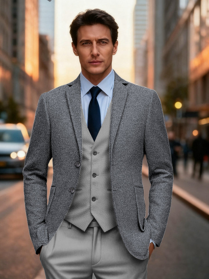 Herren klassischer einreihiger Blazer Aliams