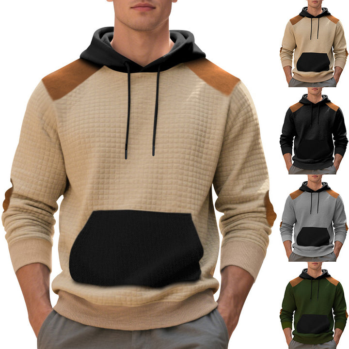 Herren Hoodie mit strukturiertem Stoff und kontrastierenden Details Aliams