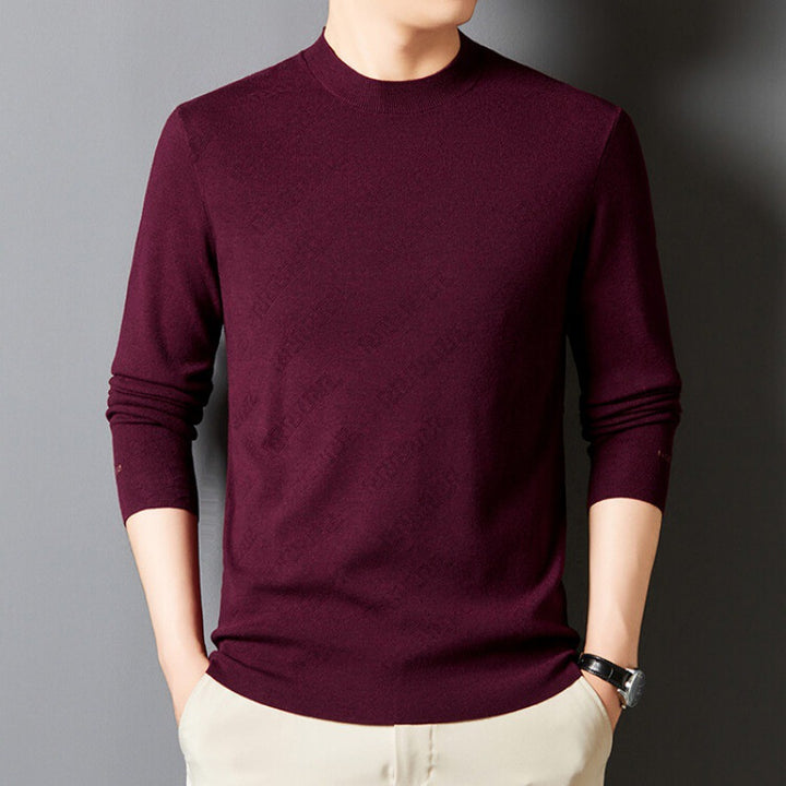 Herren eleganter Rundhalspullover aus hochwertiger Baumwollmischung Aliams